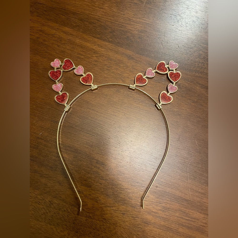 Heart-Shaped Glitter Headband for Kids